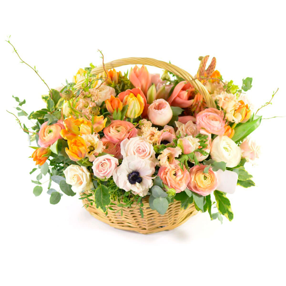 Цветы в корзинке "Поцелуй" Цветы в корзинке "Поцелуй"